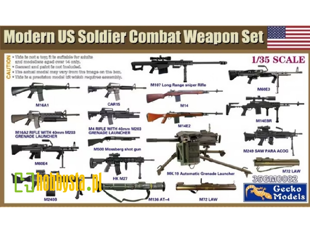 Modern Us Soldier Combat Weapon Set - image 1