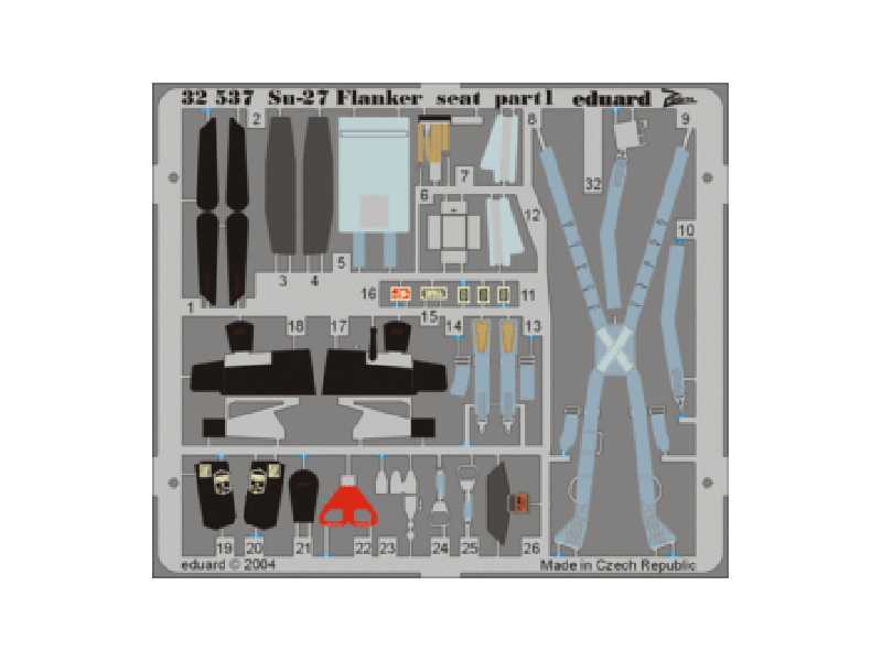 Su-27 Flanker seat 1/32 - Trumpeter - image 1