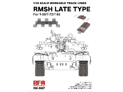 Workable Track Links Rmsh Late Type For T-55 / T-72 / T-62 - image 1