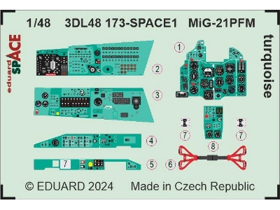MiG-21PFM turquoise SPACE 1/48 - EDUARD - image 1