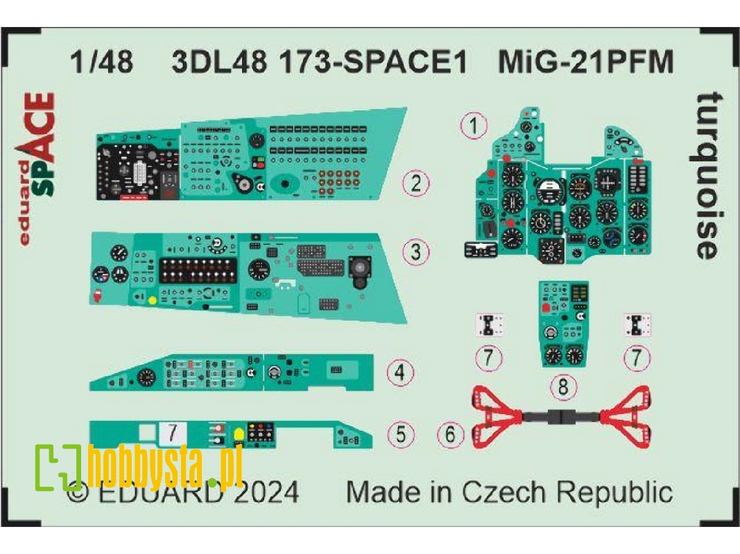 MiG-21PFM turquoise SPACE 1/48 - EDUARD - image 1