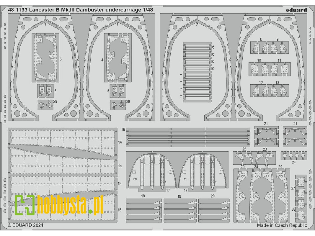 Lancaster B Mk. III Dambuster undercarriage 1/48 - HONG KONG MODELS - image 1