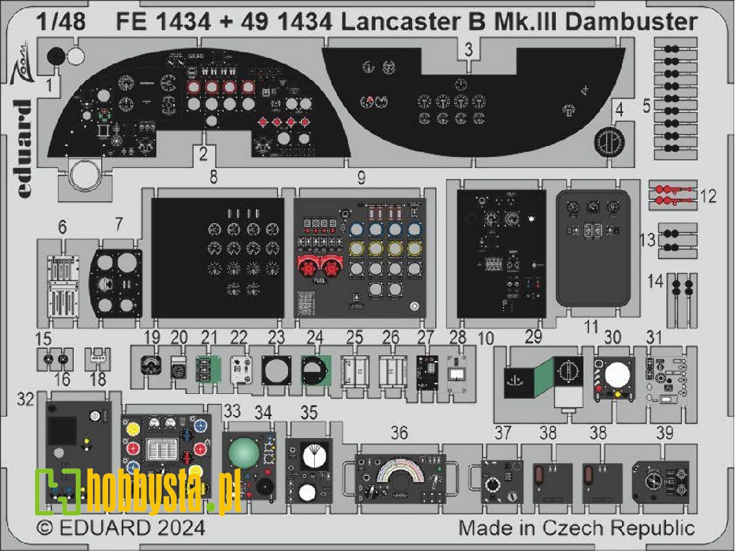 Lancaster B Mk. III Dambuster cockpit 1/48 - HONG KONG MODELS - image 1