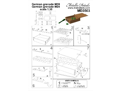 A Box Of German M39 Grenades And A Box Of M24 Grenades. Resin Grenades With Etched Boxes - image 8