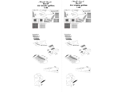 Sukhoi Su-27 Flanker B - Air Intake Grilles (Designed To Be Used With Academy Kits) - image 6
