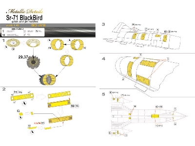 Lockheed Sr-71 Blackbird Detailing Set (Designed To Be Used With Italeri And Testors Kits) - image 8