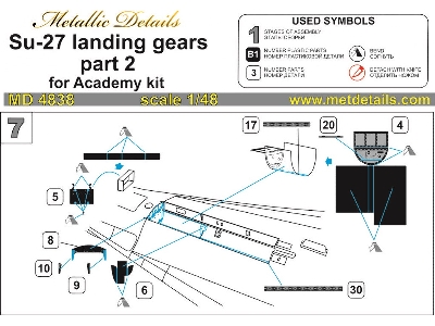 Sukhoi Su-27 Landing Gears (Designed To Be Used With Academy Kits) - image 6