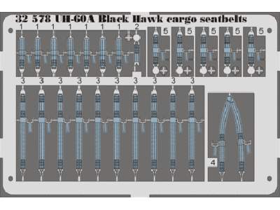 UH-60A cargo seatbelts 1/35 - Academy Minicraft - image 1