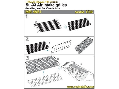 Sukhoi Su-33 Air Intake Grilles (Designed To Be Used With Kinetic Model Kits) - image 3