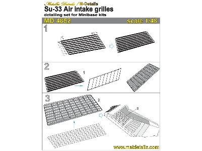 Sukhoi Su-33 Air Intake Grilles (Designed To Be Used With Minibase Kits) - image 4