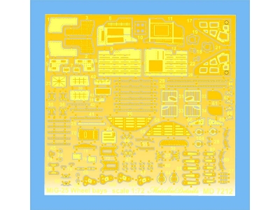 Mikoyan Mig-25 Rbt / Rbf / Bm Wheel Bays Etched Detailing Sets (Designed To Be Used With Icm Kits) - image 1