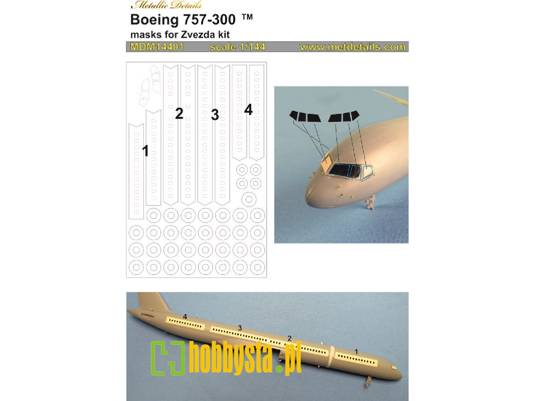 Boeing 757-300 - Paint Masks (Designed To Be Used With Zvezda Kits) - image 1