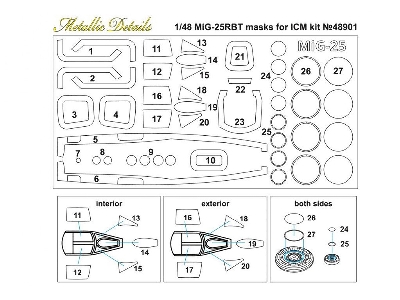 Mikoyan Mig-25 Rbt Masks (Designed To Be Used With Icm Kits) - image 1