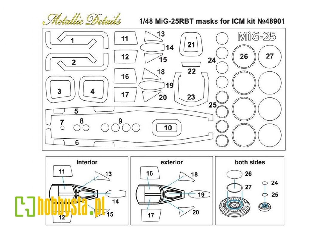 Mikoyan Mig-25 Rbt Masks (Designed To Be Used With Icm Kits) - image 1