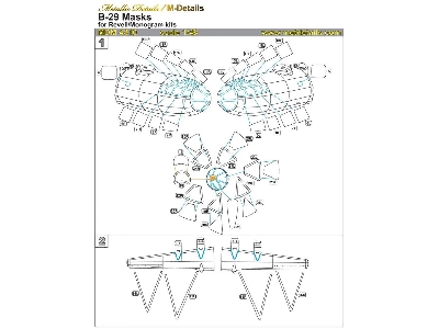 Boeing B-29 Superfortress Masks (Designed To Be Used With Monogram And Revell Kits) - image 1