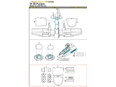 Fma Ia-58a Pucara - Canopy Paint Masks (Designed To Be Used With Kinetic Model Kits) - image 1