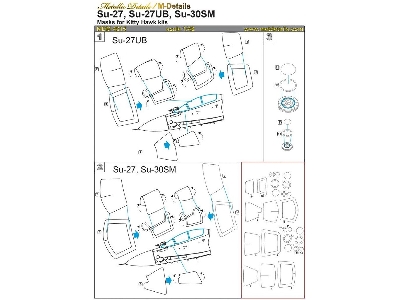 Sukhoi Su-27/su-27ub/su-30sm Masks (Designed To Be Used With Kitty Hawk Models Kits) - image 1
