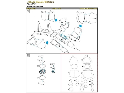 Sukhoi Su-35 S Masks (Designed To Be Used With Great Wall Hobby Kits) - image 1