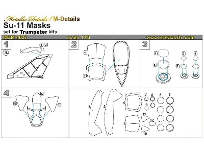 Sukhoi Su-11 Masks (Designed To Be Used With Trumpeter Kits) - image 1