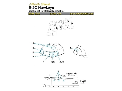 Grumman E-2 C Hawkeye - Masks Set (Designed To Be Used With Italeri And Kinetic Model Kits) - image 1