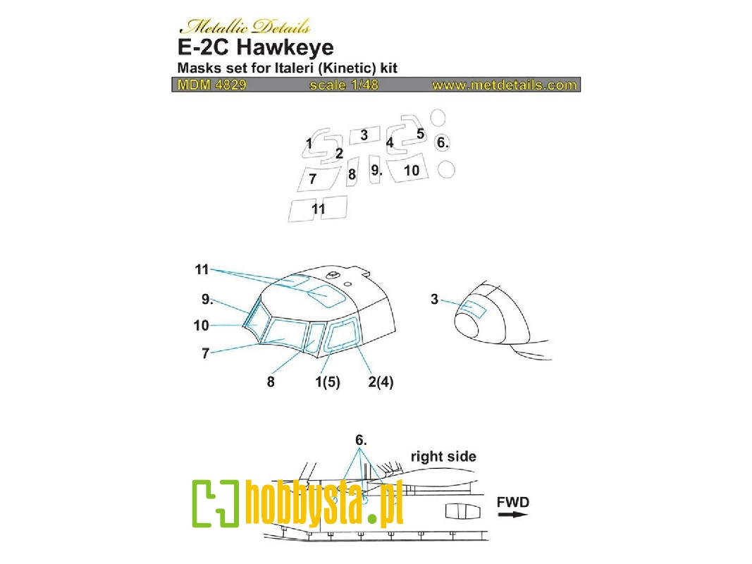 Grumman E-2 C Hawkeye - Masks Set (Designed To Be Used With Italeri And Kinetic Model Kits) - image 1