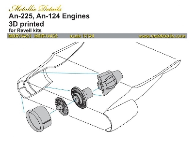 An-225 Mrija - Engines 3d-printed (Designed To Be Used With Revell Kits) - image 8