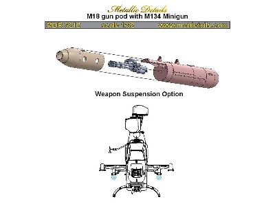 M18 Gun Pod With M134 Minigun (For Ah-1g Icm, Special Hobby And Revell Kits) - image 7