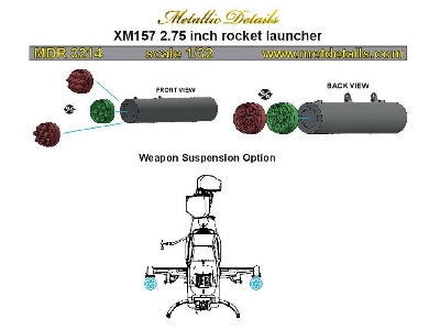 Xm157 2.75 Inch Rocket Launcher (For Ah-1g icm, Special Hobby And Revell Kits) - image 5