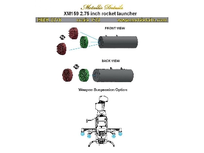 Xm159 2.75 Inch Rocket Launcher (For Ah-1g icm, Special Hobby And Revell Kits) - image 7