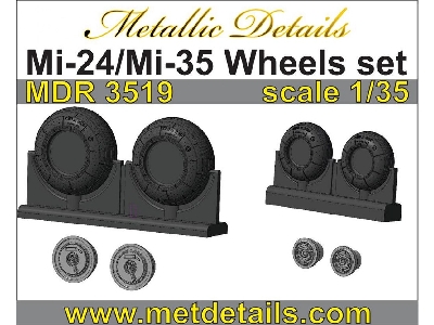 Mil Mi-24/mi-35 Helicopter Wheels Set (Designed To Be Used With Trumpeter Kits) - image 1