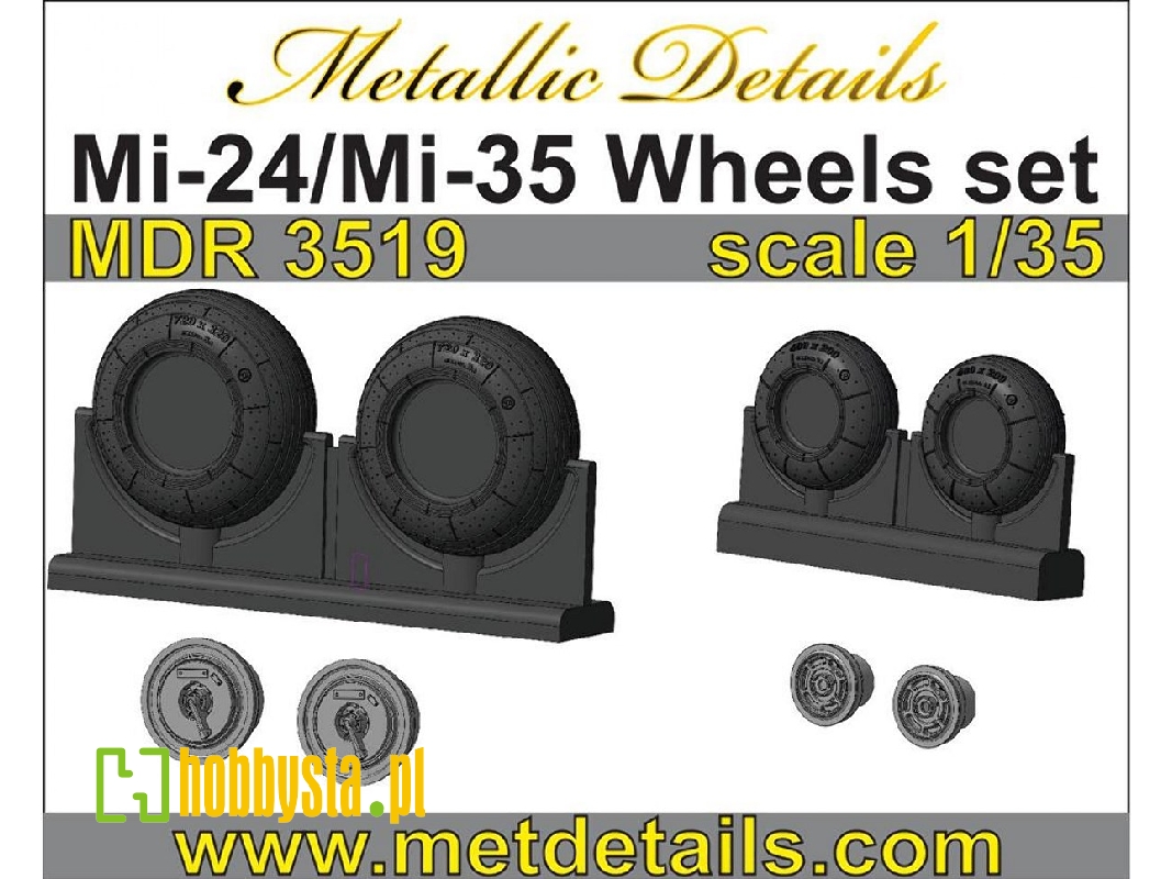 Mil Mi-24/mi-35 Helicopter Wheels Set (Designed To Be Used With Trumpeter Kits) - image 1