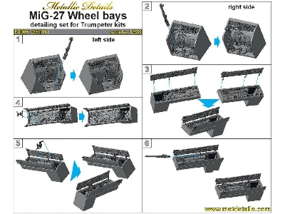 Mikoyan Mig-27 Wheel Bays (Designed To Be Used With Trumpeter Kits) - image 1