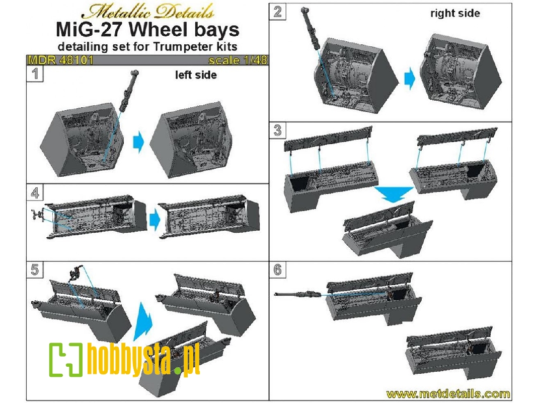 Mikoyan Mig-27 Wheel Bays (Designed To Be Used With Trumpeter Kits) - image 1