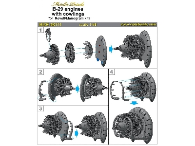 Boeing B-29 Engines With Cowlings (Designed To Be Used With Monogram And Revell Kits) - image 4