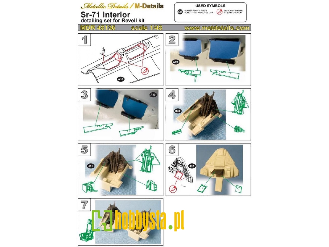 Lockheed Sr-71 Blackbird - Interior Including Seats (Designed To Be Used With Revell Kits) - image 1