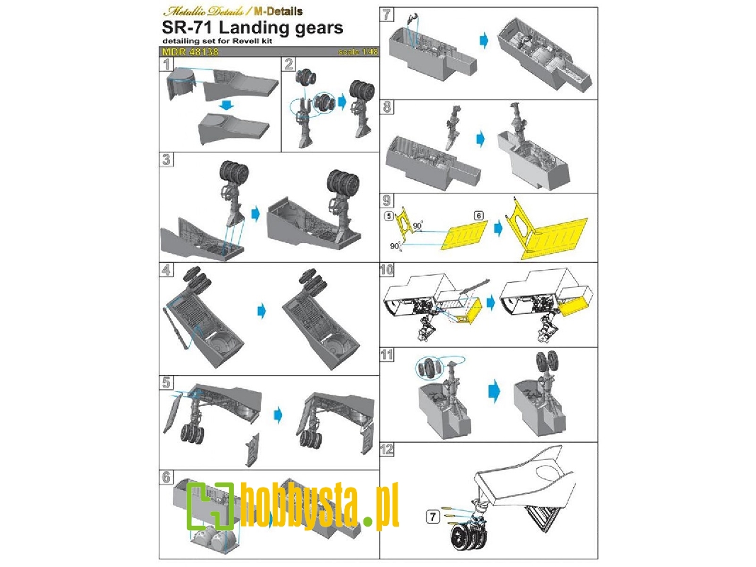 Lockheed Sr-71 Blackbird - Landing Gears (Designed To Be Used With Revell Kits) - image 1