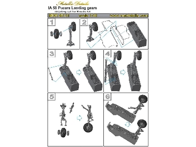 Fma Ia-58a Pucara Landing Gear (Designed To Be Used With Kinetic Model Kits) - image 1