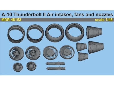 Fairchild A-10 A/b/c Thunderbolt Ii - Air Intakes, Fans And Nozzles (Designed To Be Used With Hobby Boss Kits) - image 4