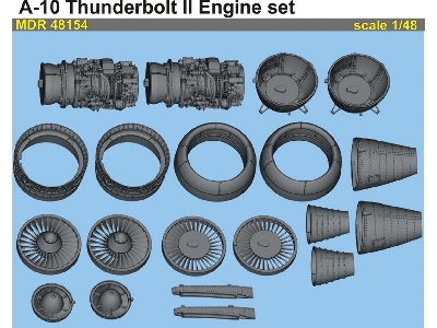 Fairchild A-10 A/b/c Thunderbolt Ii - Engine Set (Designed To Be Used With Hobby Boss Kits) - image 1