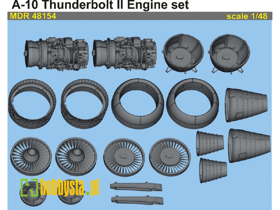 Fairchild A-10 A/b/c Thunderbolt Ii - Engine Set (Designed To Be Used With Hobby Boss Kits) - image 1