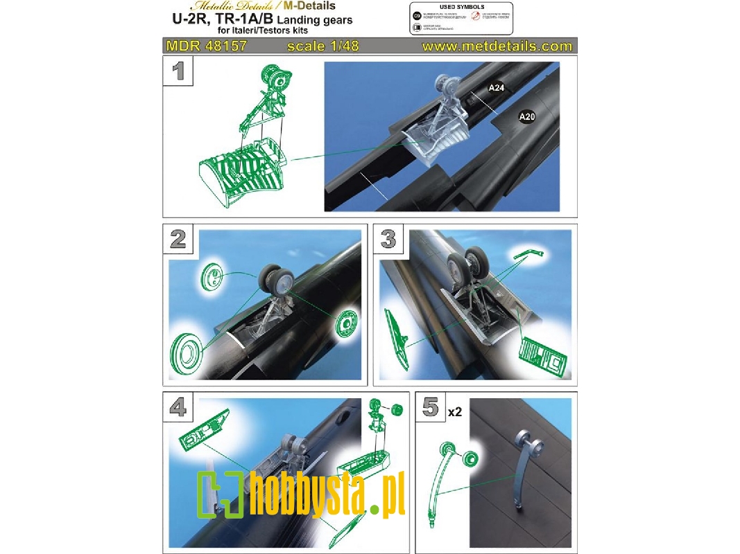 Lockheed U-2 R And Tr-1 A/b - Landing Gears (Designed To Be Used With Italeri And Testors Kits) - image 1