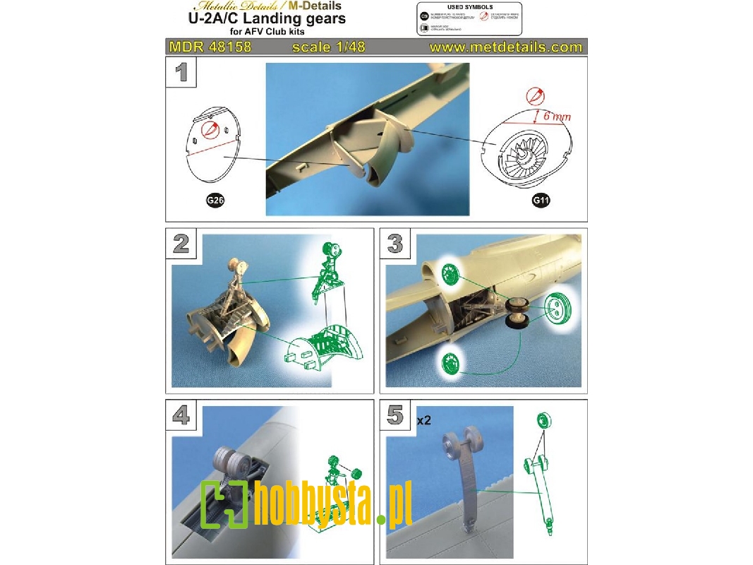 Lockheed U-2 A/c - Landing Gears (Designed To Be Used With Afv Club Kits) - image 1