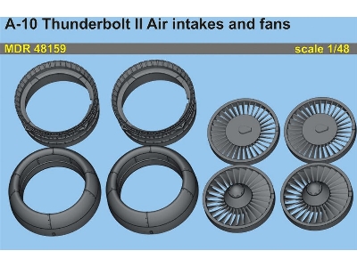 Fairchild A-10 A/b/c Thunderbolt Ii - Air Intakes And Fans (Designed To Be Used With Hobby Boss Kits) - image 3