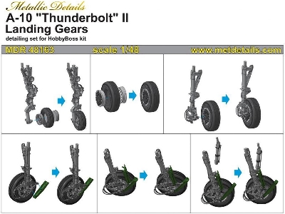 Fairchild A-10 Thunderbolt Ii - Landing Gears (Designed To Be Used With Hobby Boss ) - image 8