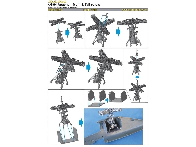 Boeing/hughes Ah-64 Apache - Main &amp; Tail Rotors (Designed To Be Used With Academy And Hasegawa Kits) - image 2