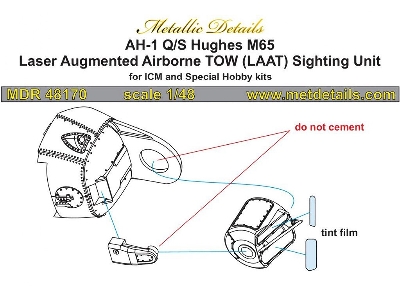 Bell Ah-1 Q/s Cobra Hughes M65 Laat Sighting Unit (For Icm And Special Hobby Kits) - image 6