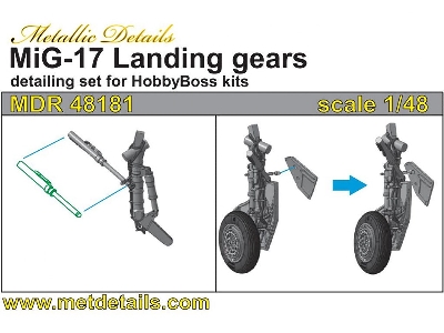 Mikoyan Mig-17 - Landing Gears (Designed To Be Used With Hobby Boss Kits) - image 9