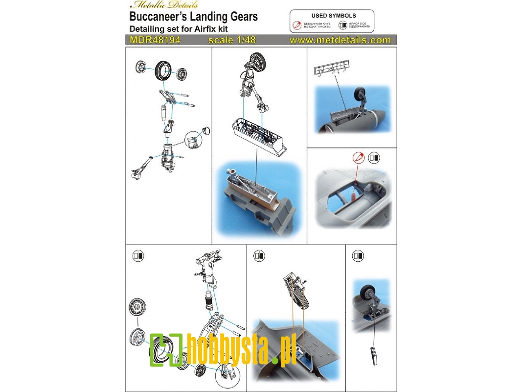 Blackburn Buccaneer S.2 C/d - Landing Gears (Designed Be Used With Airfix Kits) - image 1