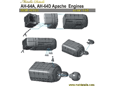Boeing/hughes Ah-64 A And Ah-64 D Apache - Engines (For Hasegawa Kits) - image 1