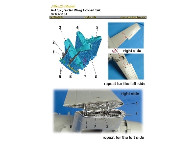 Douglas A-1h/j Skyraider - Wing Folded Set (Designed To Be Used With Tamiya Kits) - image 5
